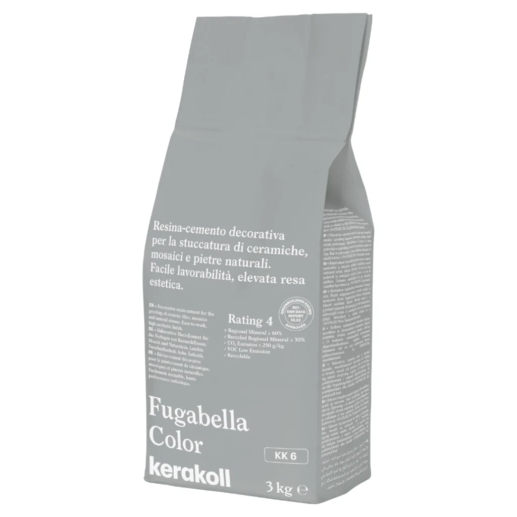 Stucco Kerakoll Fugabella Color kk6 3 kg – resina-cemento decorativa per fughe idrorepellente e antimuffa