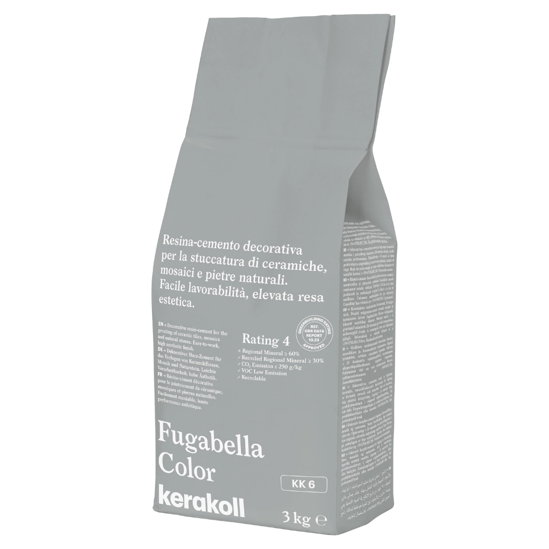 fugabella KK6 Stucco Kerakoll Fugabella Color kk6 3 kg – resina-cemento decorativa per fughe idrorepellente e antimuffa